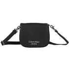 Girls Black Logo Shoulder Bag, 1, hi-res