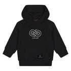 Younger Boys Black Logo Hooded Top, 1, hi-res
