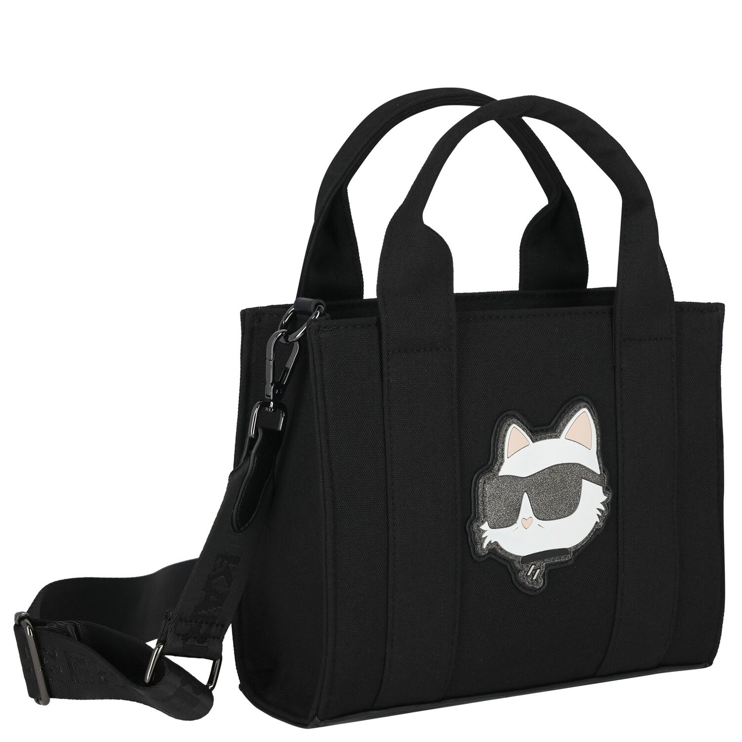 Girls Mini Me Black Choupette Handbag ( 18cm ), 1, hi-res