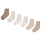 Beige & Ivory Baby Socks ( 6 Pack ) , 2, hi-res