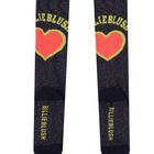 Girls Navy Blue Logo Heart Tights, 1, hi-res