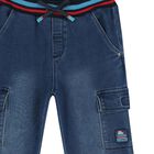 Boys Blue Denim Joggers, 1, hi-res