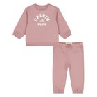 Younger Girls Pink Logo Tracksuit, 1, hi-res