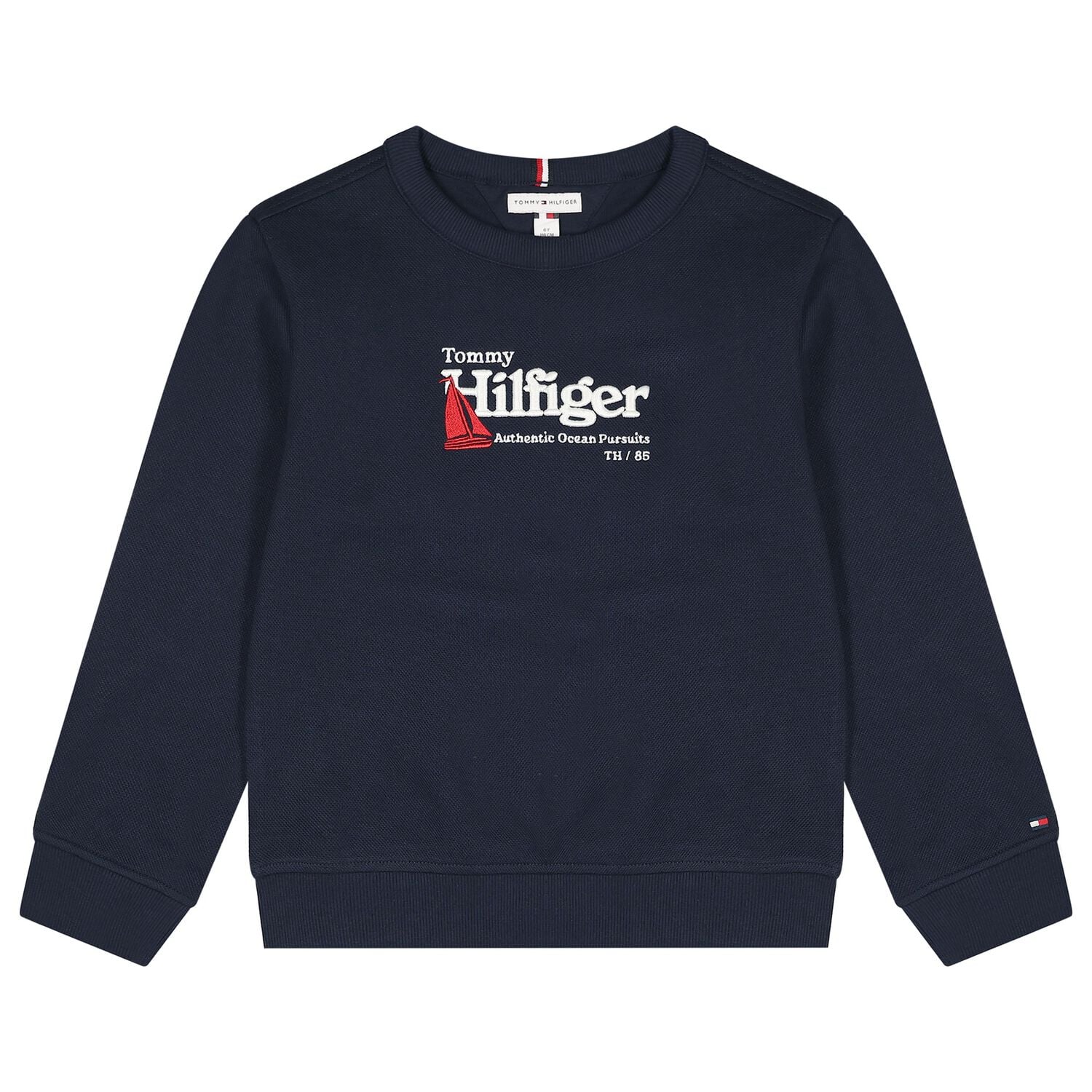 Boys Navy Blue Logo Sweatshirt, 1, hi-res