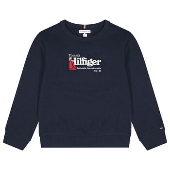 Boys Navy Blue Logo Sweatshirt