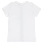 Boys White Logo T-Shirt, 1, hi-res