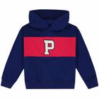 Girls Blue & Pink Hooded Top, 1, hi-res