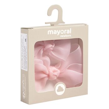 Girls Pink Bow Headband set
