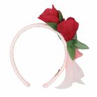 Girls Red & Pink Flower Headband, 1, hi-res