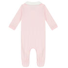 Baby Girls Pink Logo Babygrow, 1, hi-res