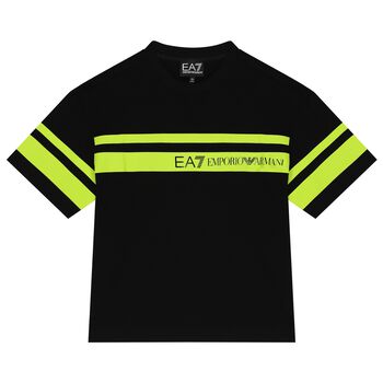 Boys Black & Green Logo T-Shirt