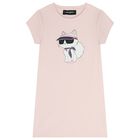 Girls Pink Choupette T-Shirt Dress, 2, hi-res