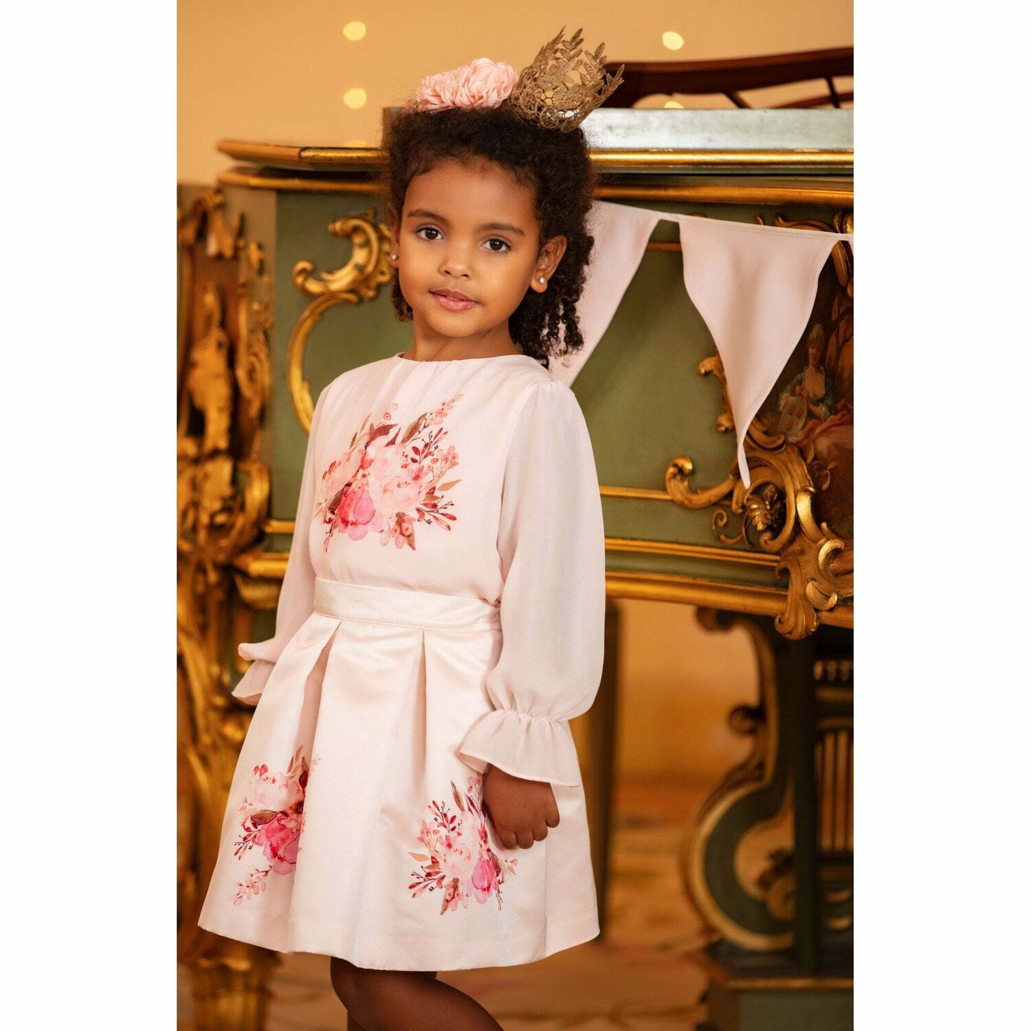 Girls Pink Printed Skirt, 1, hi-res