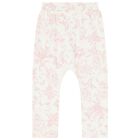 Baby Girls Ivory & Pink Toile Du Jouy Pyjamas, 1, hi-res
