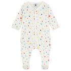 Baby Girls Ivory Star Babygrow, 1, hi-res