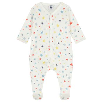 Baby Girls Ivory Star Babygrow