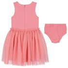 Younger Girls Pink Dress Set, 1, hi-res