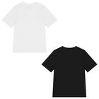 Boys White & Black Logo T-Shirts (2 Pack), 2, hi-res