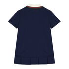 Baby Girls Navy & Red Logo Polo Dress, 2, hi-res