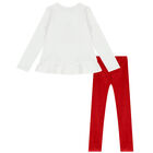 Girls White & Red Leggings Set, 1, hi-res