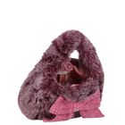 Girls Purple Faux Fur Handbag, 4, hi-res