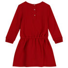 Baby Girls Red Polo Bear Dress Set, 1, hi-res