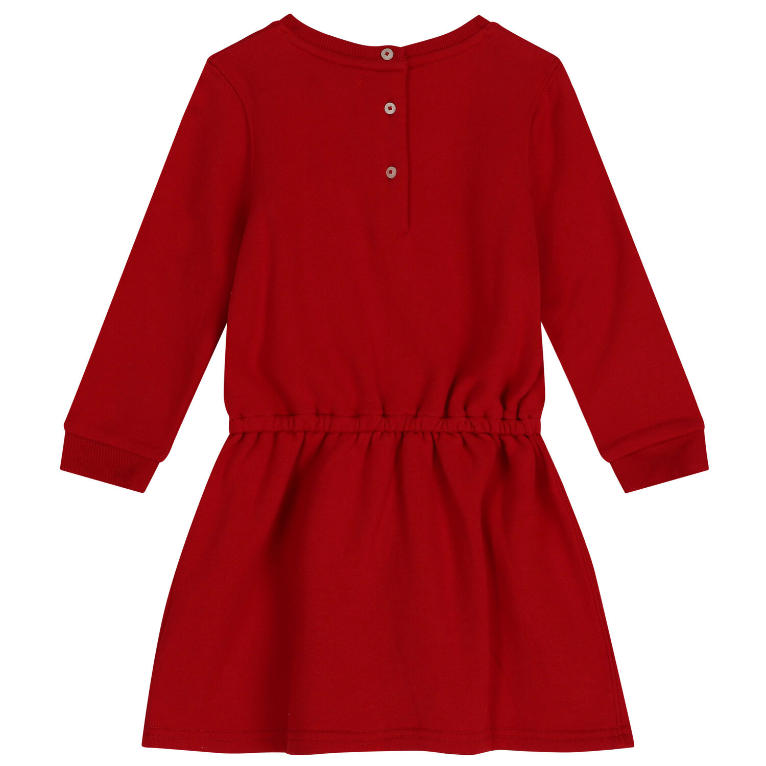 Baby Girls Red Polo Bear Dress Set, 1, hi-res