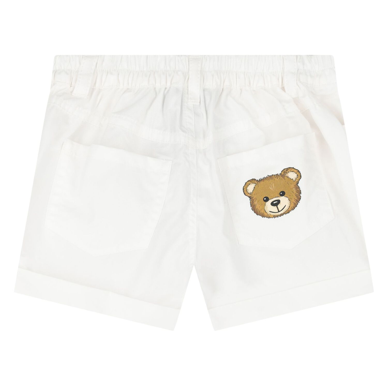 Younger Girls White Logo Shorts, 1, hi-res image number null