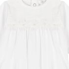 Baby Girls White Floral Babygrow, 1, hi-res