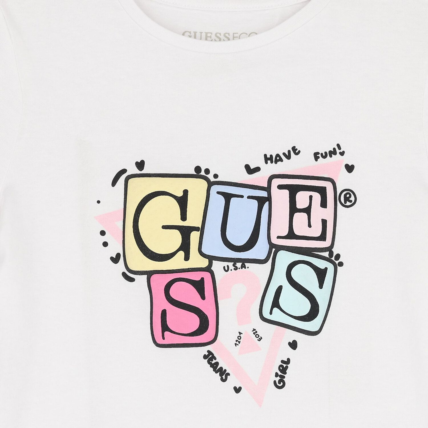 Girls White Logo T-Shirt, 1, hi-res image number null