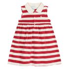 Baby Girls Ivory & Red Striped Dress Set, 1, hi-res