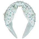 Girls Blue Crystal & Bead Headband, 1, hi-res