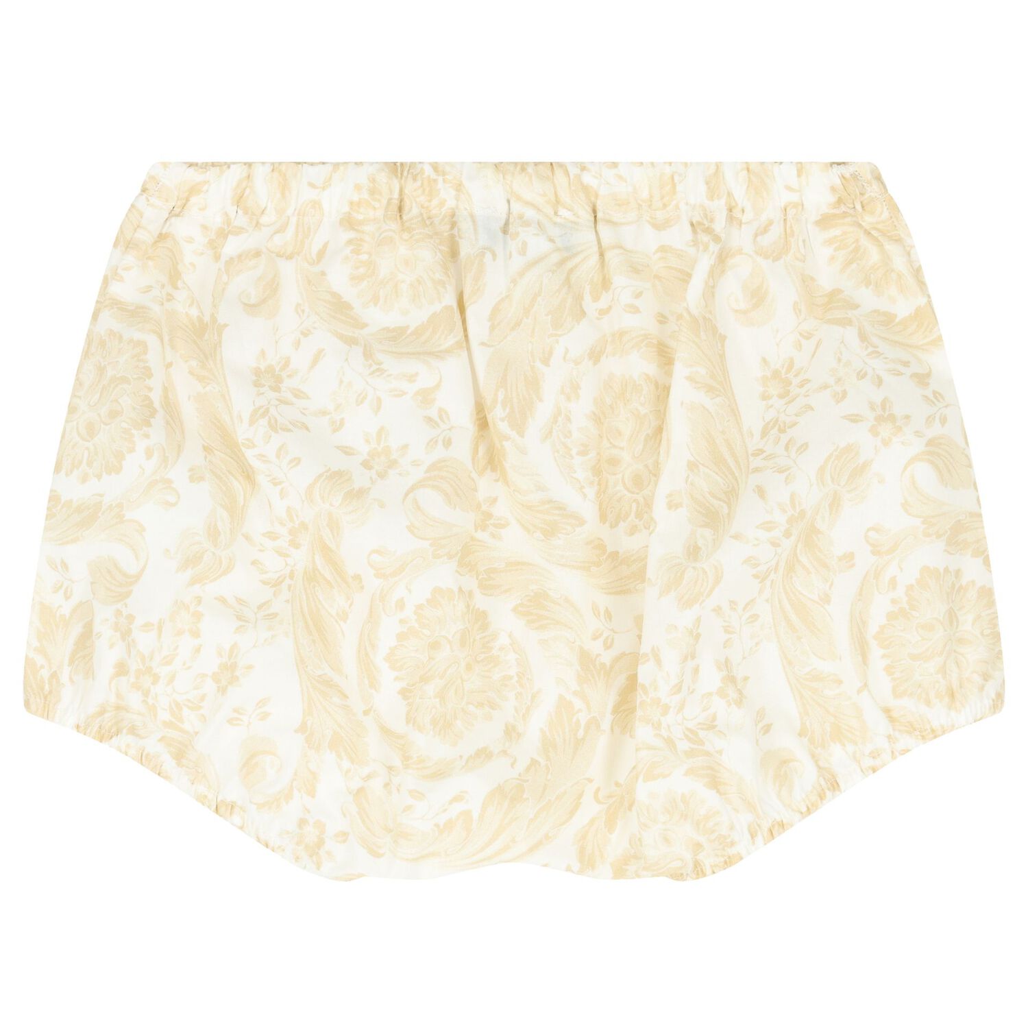 Younger Girls White & Beige Barocco Dress Set, 1, hi-res