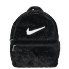 Girls Black Logo Faux Fur Backpack, 1, hi-res