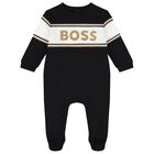 Baby Boys Black Logo Babygrow Gift Set, 1, hi-res