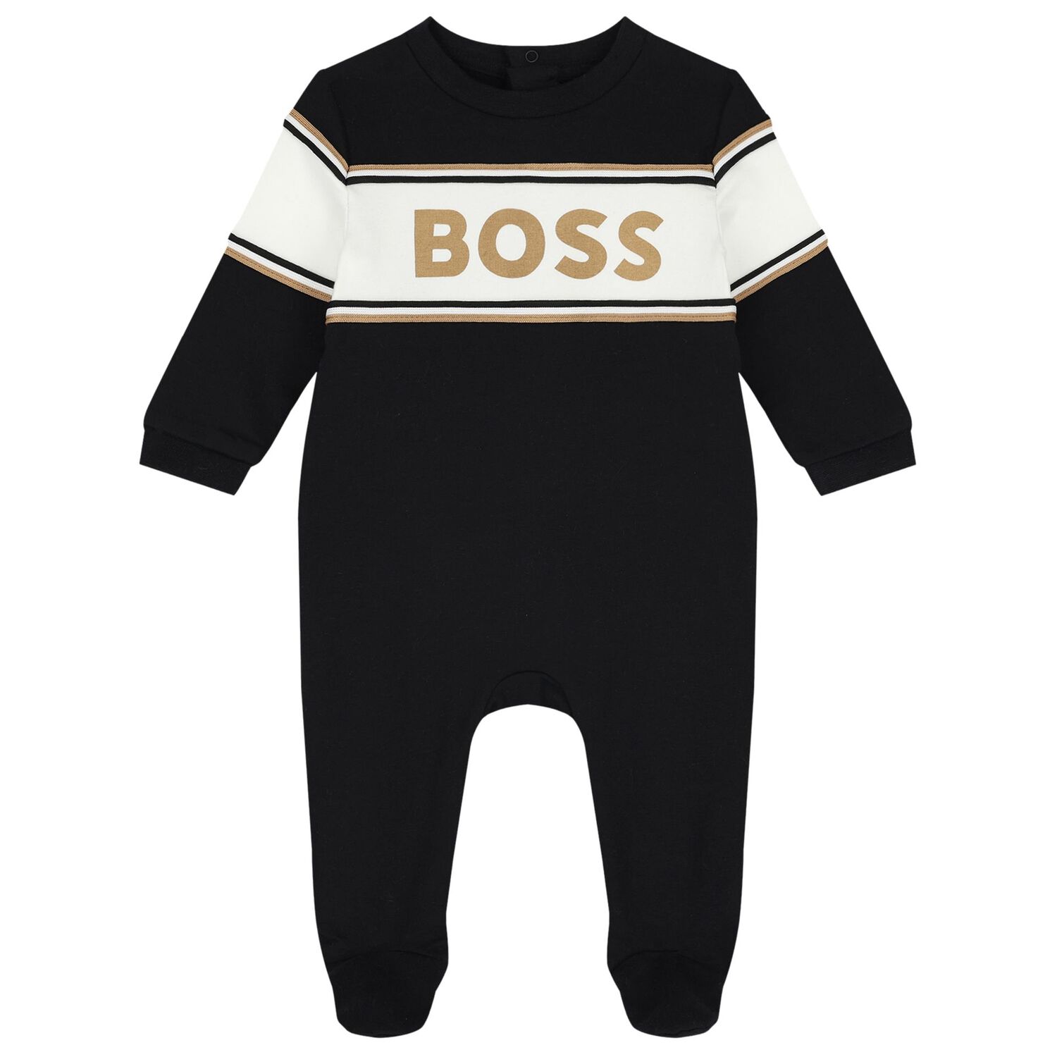 Baby Boys Black Logo Babygrow Gift Set, 1, hi-res