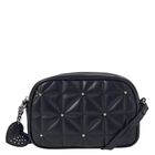 Girls Black Embellished Quilted Handbag, 1, hi-res