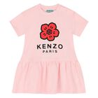 Younger Girls Pink Boke Flower Dress, 1, hi-res