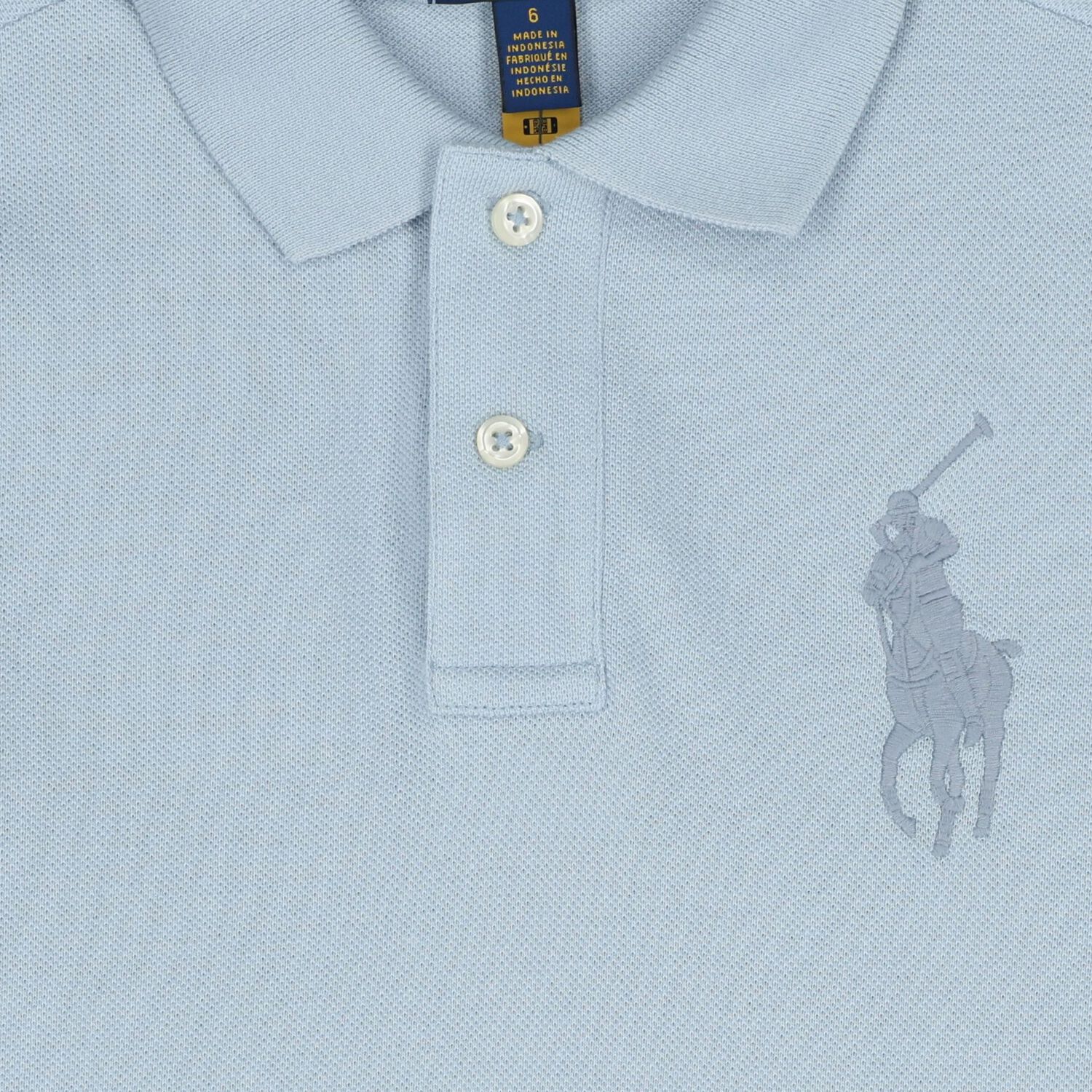 Boys Blue Logo Polo Shirt, 1, hi-res