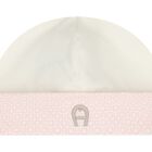 Baby Girls Ivory & Pink Logo Hat, 3, hi-res
