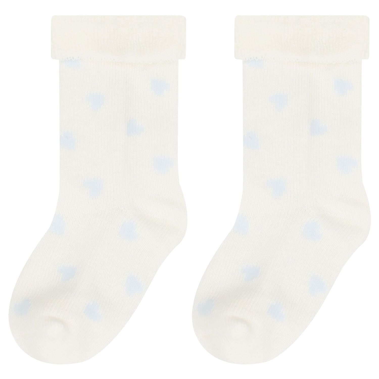 Baby Boys Ivory & Blue Socks ( 3-Pack ), 1, hi-res