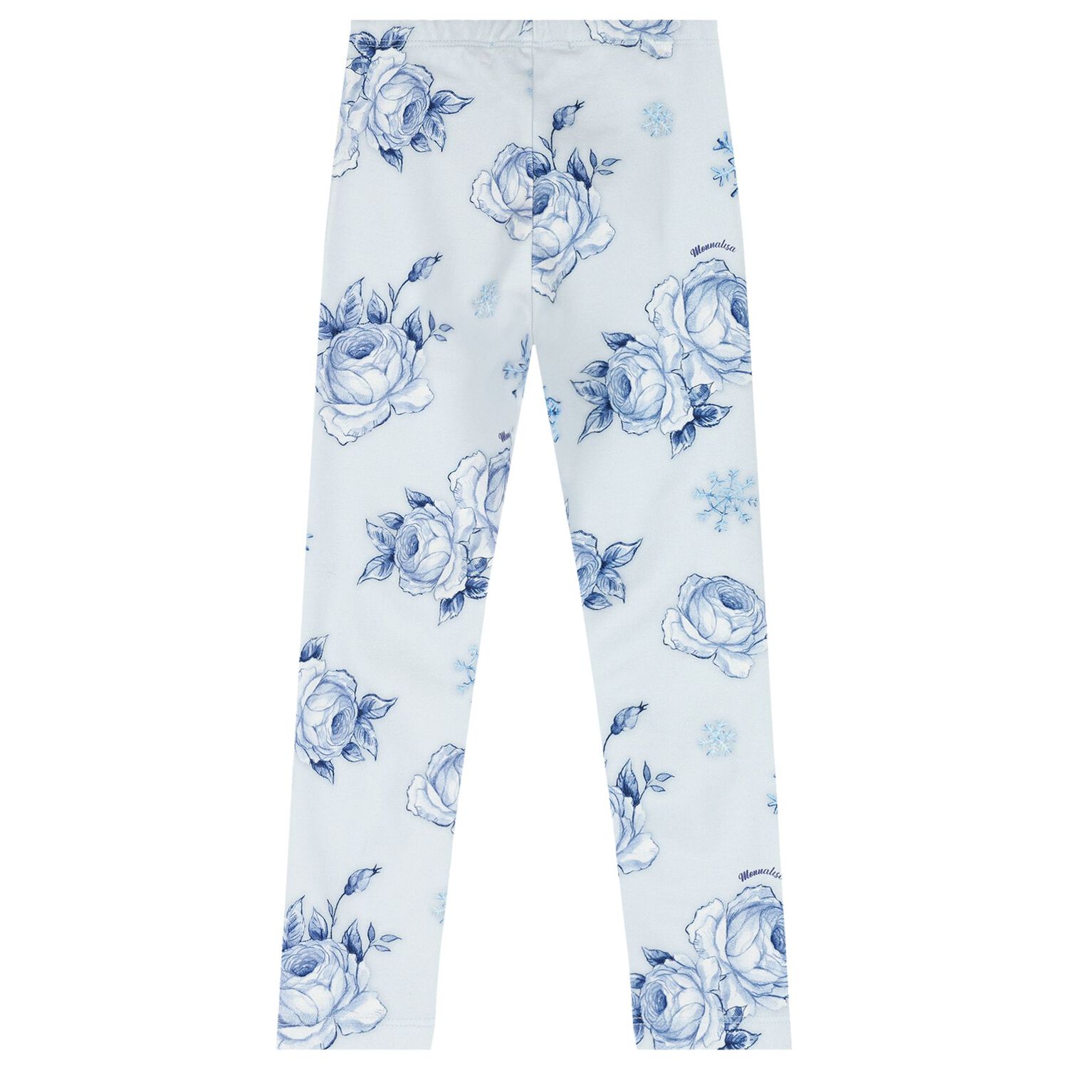 Girls Blue Roses Leggings, 1, hi-res image number null