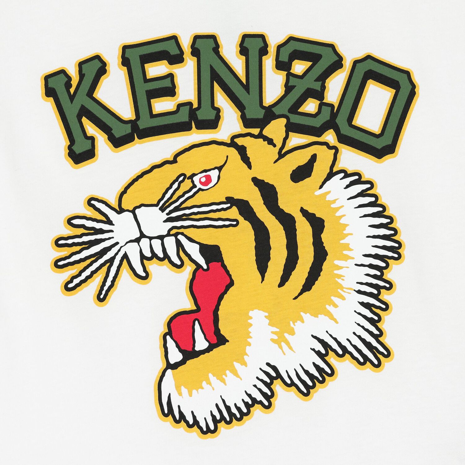 Boys White Tiger Logo T-Shirt, 2, hi-res image number null