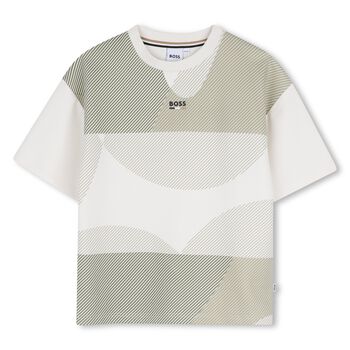 Boys Beige Logo T-Shirt