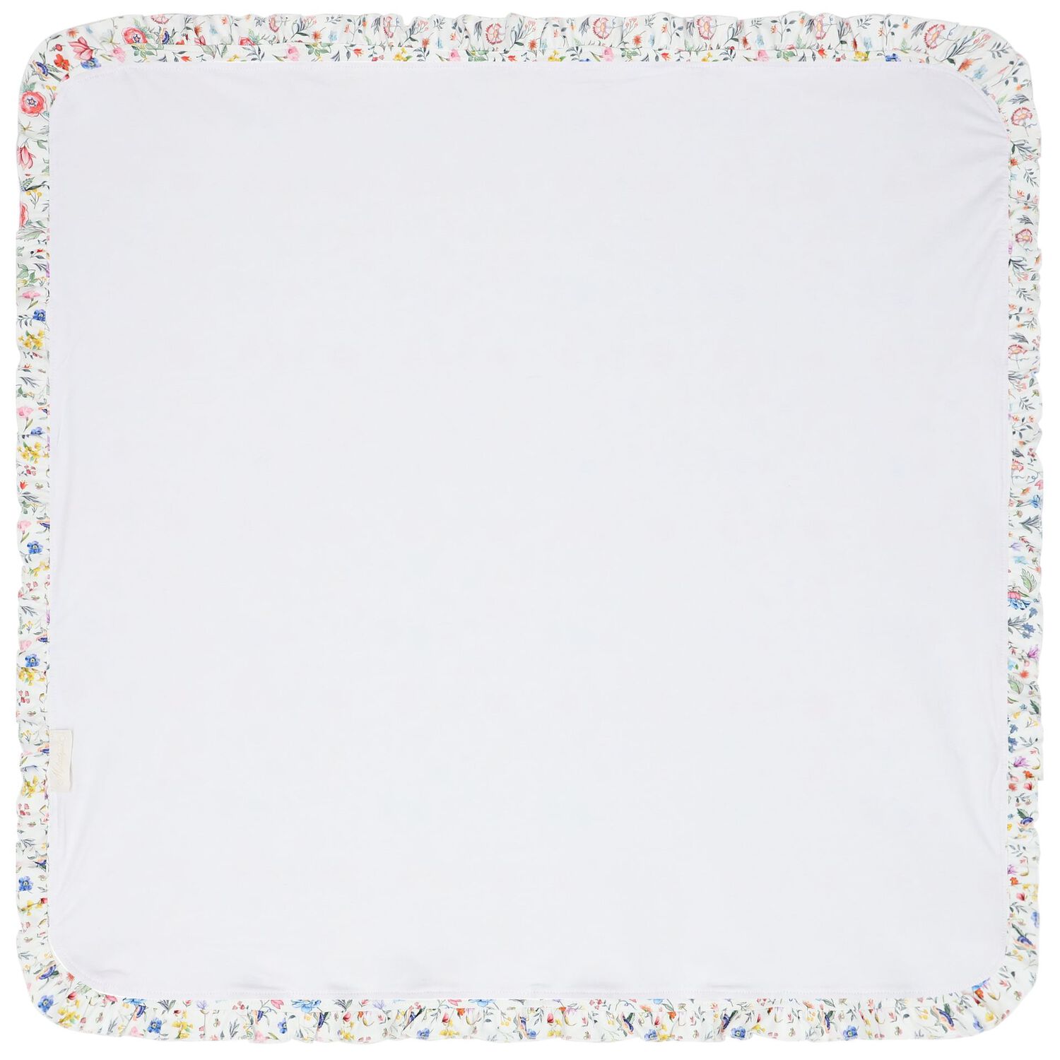 Baby Girls White Floral Blanket, 1, hi-res image number null