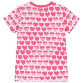 Girls Pink Heart Logo T-Shirt