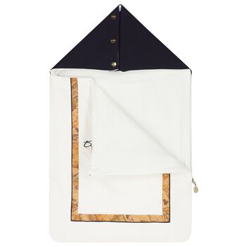 Ivory & Navy Blue Geo Map Baby Nest