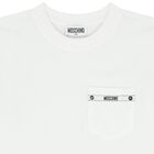 Boys White Logo T-Shirt, 1, hi-res