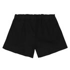 Girls Black Logo Shorts, 2, hi-res