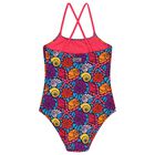 Girls Multi-Colored Sea Shells Swimsuit, 1, hi-res